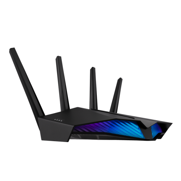 Asus AX5400 Dual Band WiFi 6 Gaming Router 5400Mbps Game Mode AURA RGB Internet Security Mesh WiFi Gigabit Port VPN 90IG07W0-MO3B10