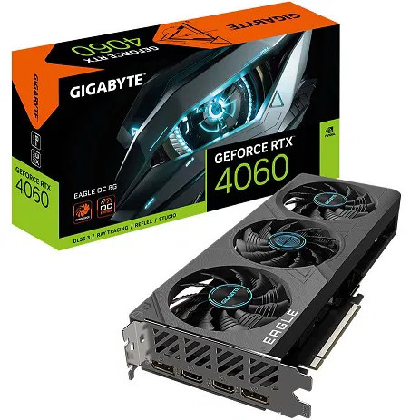 Nvidia RTX 4060 8GB Gigabyte Eagle OC GDDR6 3Fan GV-N4060EAGLE OC-8GD