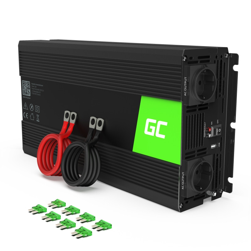Green Cell INV24 power adapter/inverter Auto 1500 W Black Green Cell INV24 power adapter/inverter Auto 1500 W Black