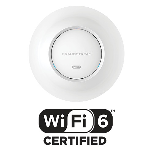 Grandstream GWN7660 indoor enterprise-grade 2x2:2 802.11ax Wi-Fi 6 access point 1.77Gbps aggregate Up to 175-meter coverage 500+ concurrent Wi-Fi client devices