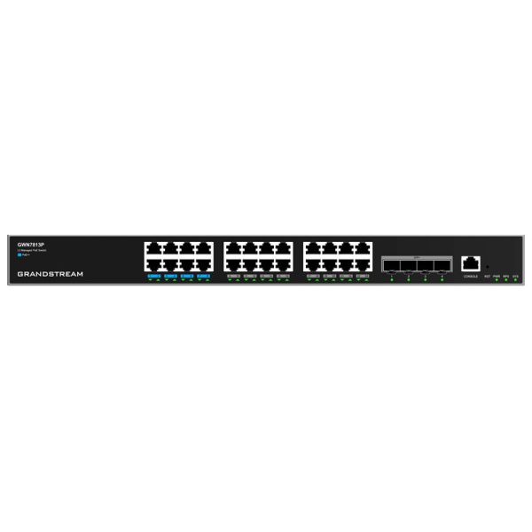 Grandstream GWN7813P 24 PoE/PoE++ 360w Port Gigabit Enterprise Layer 3 Managed Switch +4 10GB SFP port