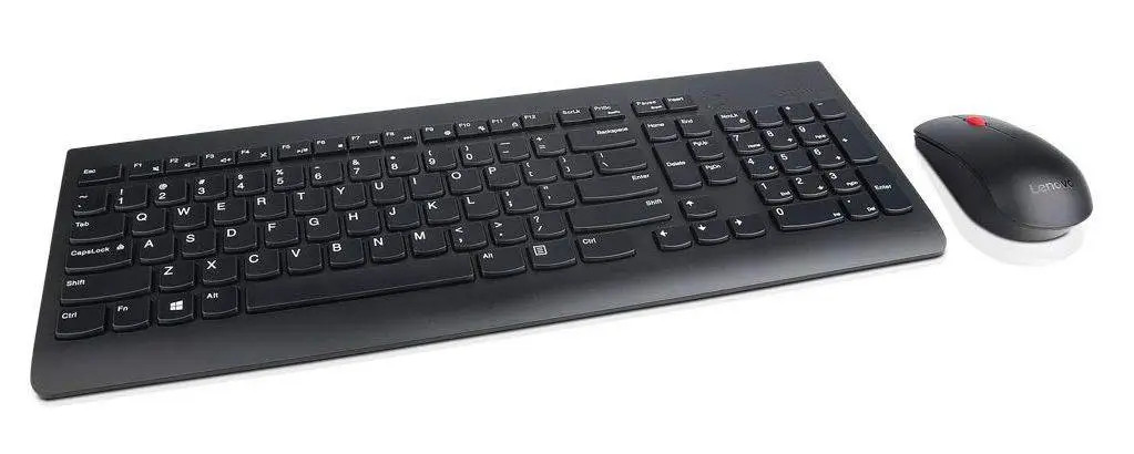 Lenovo Keyboard & Mouse Wireless 510 2.4Ghz 3 Buttons  US English Keyboard Mouse Optical Sensor 1200 DPI 1Y
