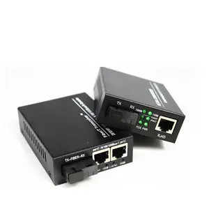 AllStrong Media Converter 10/100M/1000Mbps 2xRJ45 port Single Mode SC interface Simplex External Power Supply Set of 2 pcsALS-912GS-20A/B