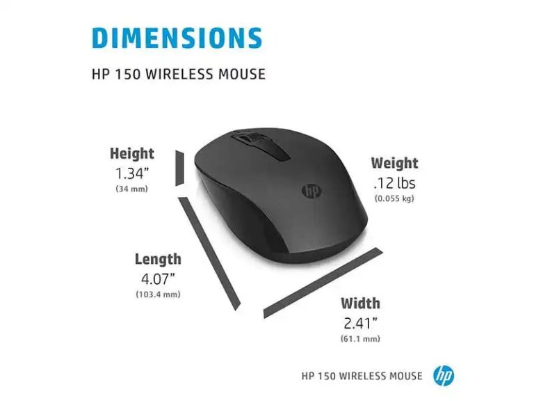 HP Mouse Wireless 150 Black 2S9L1AA