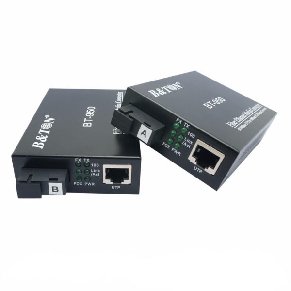 ALLSTRONG MEDIA CONVERTER 10/100MBPS. SINGLE MODE. SC INTERFACE. SIMPLEX. EXTERNAL POWER SUPPLY. V2 BT-950SM-25A/B