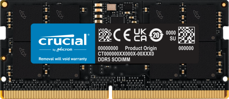 RAM DDR5 SODIMM 4800Mhz Crucial 16GB Modul CL40