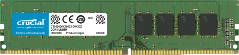 3200MHz 16GB Crucial DDR4 UDIMM CT16G4DFRA32A