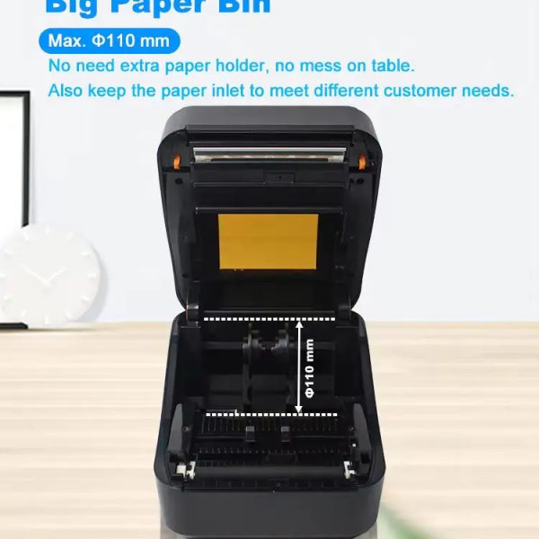 Zywell Label printer 118mm 152mm/s 1D 2D QR code USB+Bluetooth ZY-4600