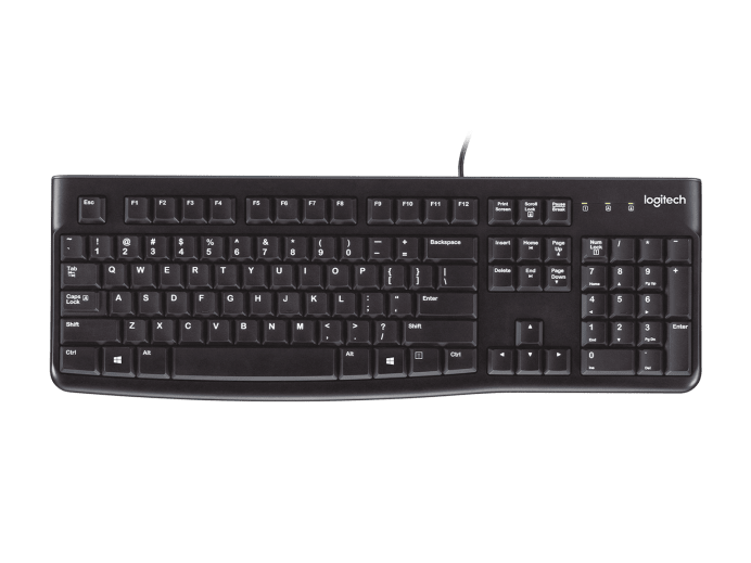 Logitech Keyboard K120 USB Black 920-002508