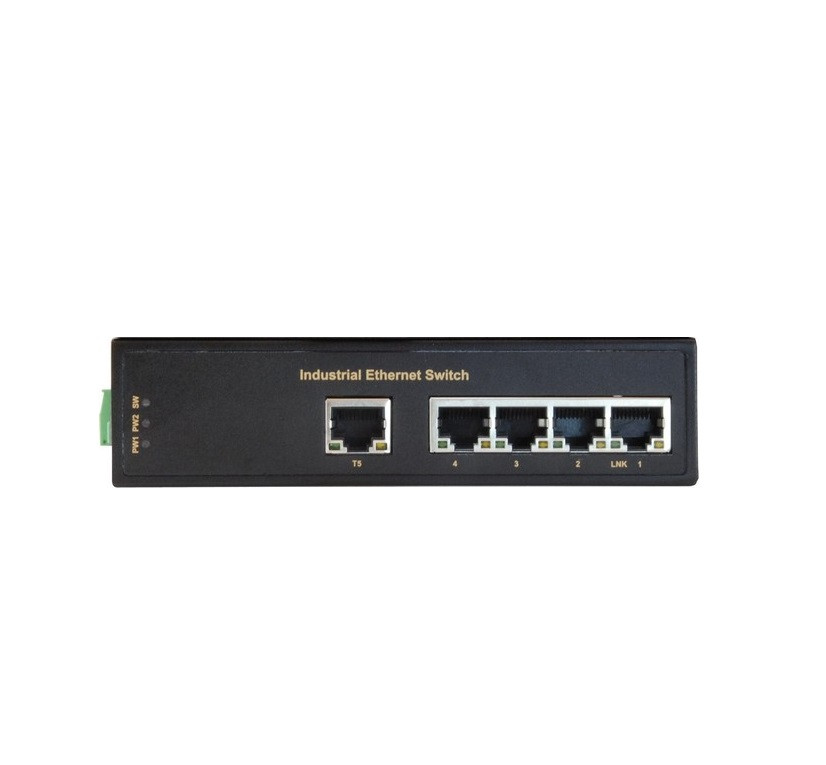 Level One 5-Port Fast Ethernet Industrial Switch IP30 metal case 6KV surge protection IFS-0501