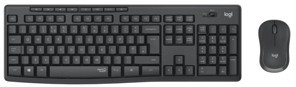 Logitech Keyboard and Mouse MK295 silent wireless desktop combo Graphite US 920-007932