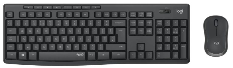 Logitech Keyboard and Mouse MK295 silent wireless desktop combo Graphite US 920-007932