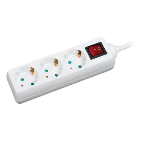 Logilink Outlet Strip 3 safety sockets w/ switch 1.5m white LPS206