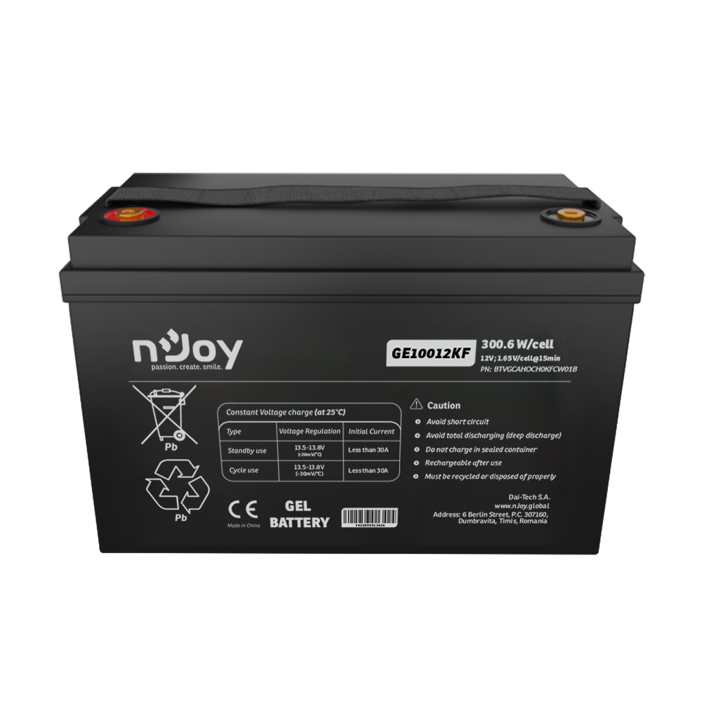 nJoy Gel battery 12v 100Ah T11 (m8) Copper Terminal BTVGCAHOCH0KFCW01B