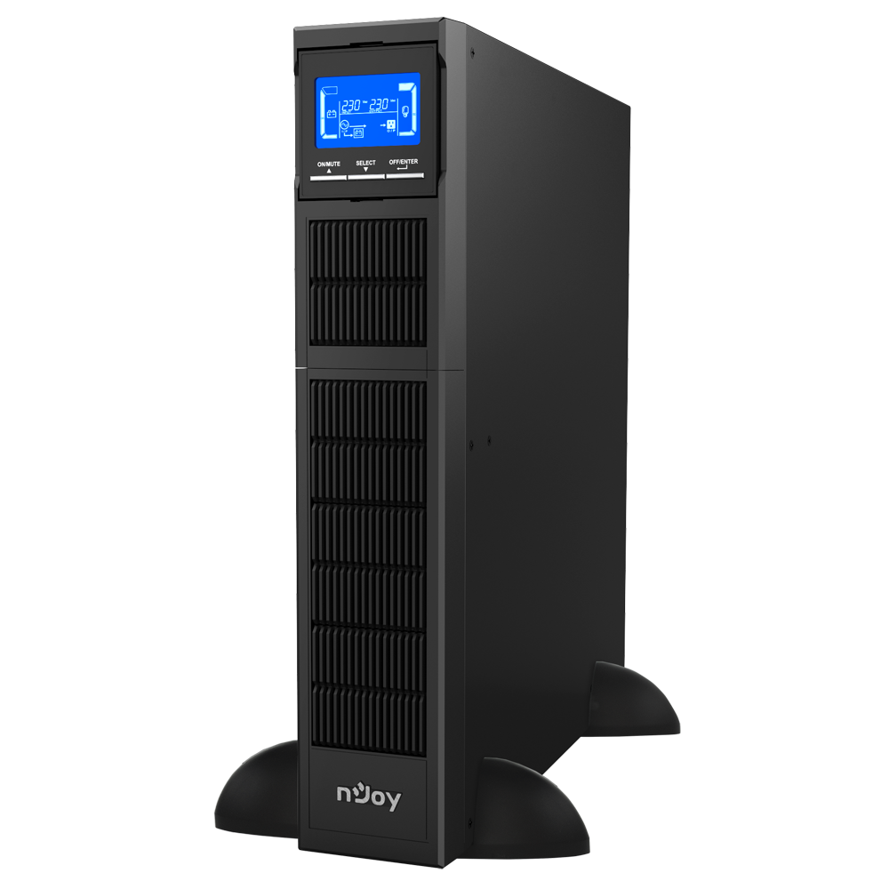 nJoy UPS Balder 3000VA/3KW Single Phase On-line Rack 2U/Convertible Pure Sine Wave 8xIEC C13 6x12v9a batteries LCD Display PWUP-OL300BA-AZ01B