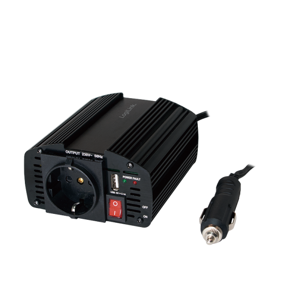 LOGILINK PORTABLE CAR POWER INVERTER. 150 W. WITH USB PA0080
