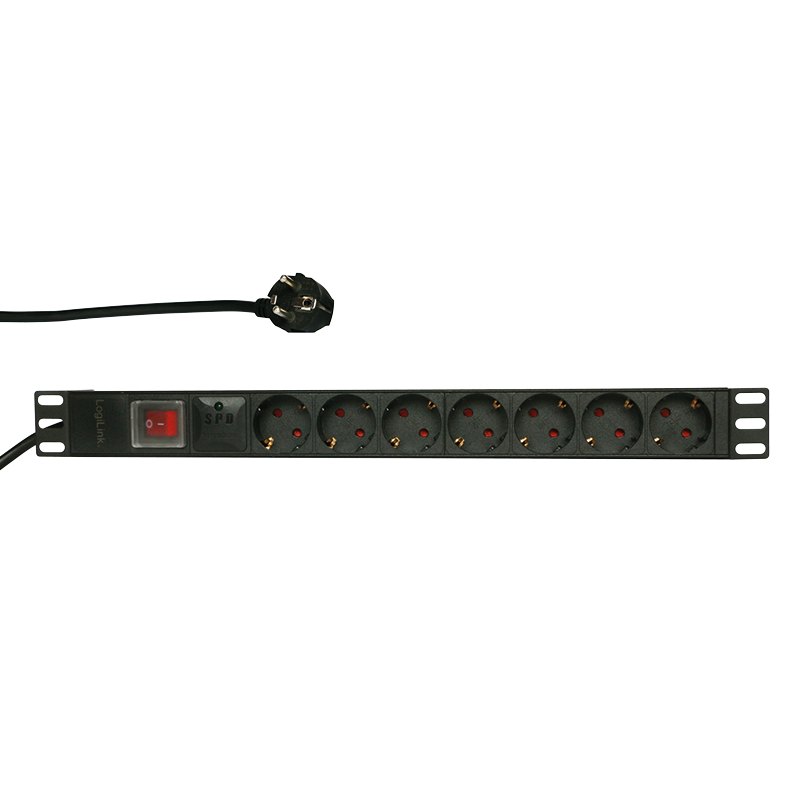 LOGILINK 19" PDU 7 X GERMAN SOCKET WITH SWITCH + SURGE PROTECTOR LOGILINK 19" PDU 7 X GERMAN SOCKET WITH SWITCH + SURGE PROTECTOR