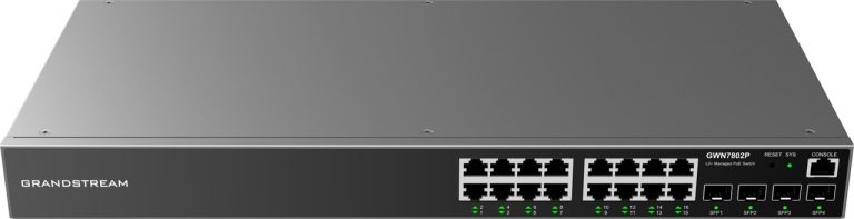Grandstream GWN7802P 16 POE 240w port Gigabit Layer 2+ Managed Switch  + 4 Gigabit SFP port