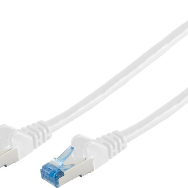 Patch Cable CAT6a S/FTP PIMF 500 MHz AWG 27 PVC 0.25m White 75711-0.25W
