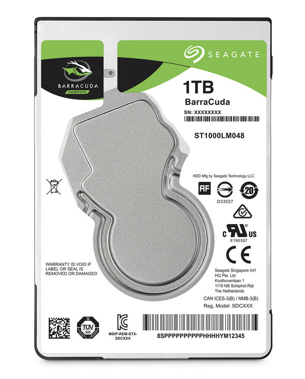 Seagate BarraCuda 1 TB Internal Hard Drive HDD – 3.5 Inch SATA 6 Gb/s 7200 RPM 64 MB ST1000LM048
