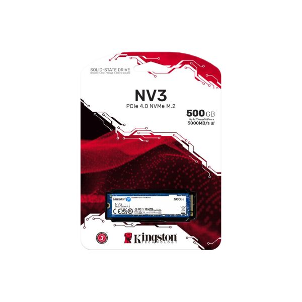 SSD M.2 500GB Kingston NV3 NVMe PCIe 4.0 x 4 read/write: 6000/5000 SNV3S/500G