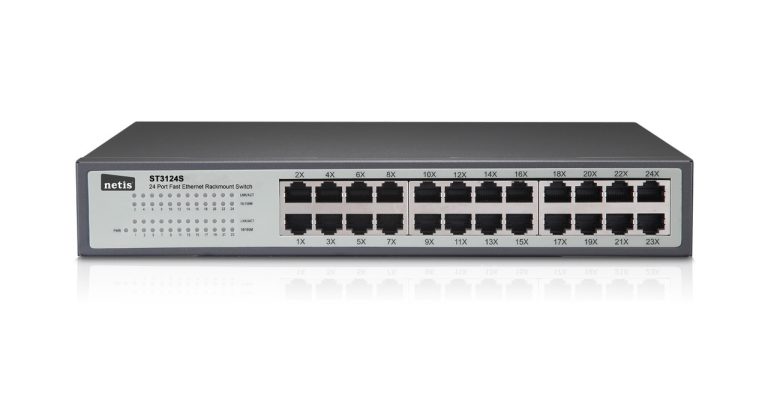 Netis Switch 24 Ports 10/100Mbps Fast Ethernet Rackmount Switch ST3124S
