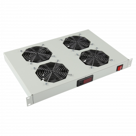 Gunko 1U 19” Rack Mount 2 fans+Analog Thermostat