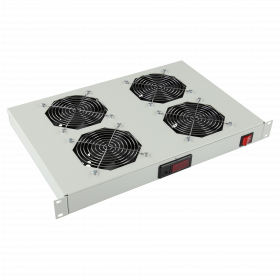 Gunko 1U 19” Rack Mount 2 fans+Analog Thermostat