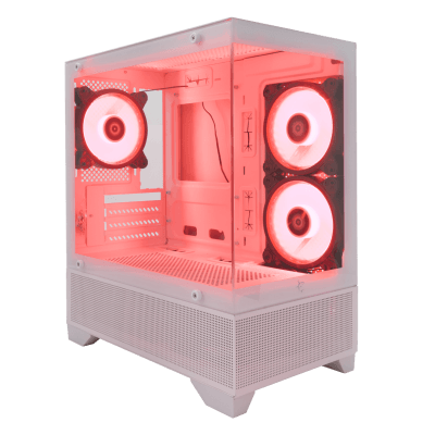 White Shark PC CASE GCC-2304 TORPEDO WHITE + 3 Fan DASH